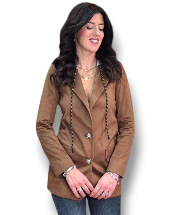 GIACCA DUE BOTTONI SUEDE