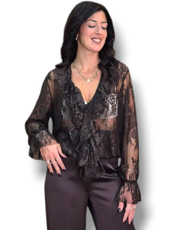 CAMICIA ROUCHES ALLOVER